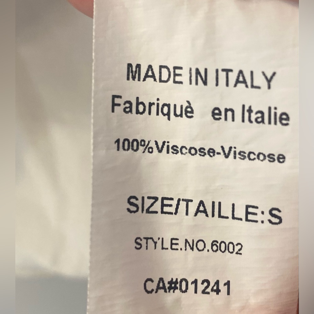 Twik Made in Italy 100% Viscose Cream Cropped Blouse Small Minimalist Boho Top - Picture 6 of 9